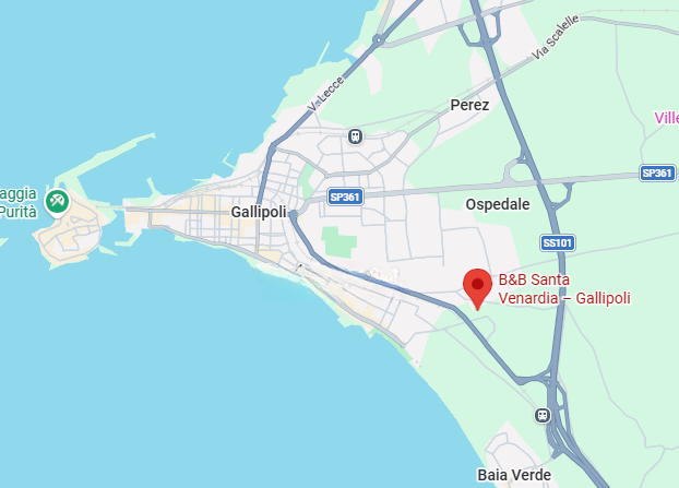 Mappa posizione B&B Santa Venardia Gallipoli